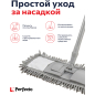 Швабра для пола PERFECTO LINEA Solid с насадкой из шенилла серая (43-492034) - Фото 8