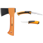 Набор инструмента (топор туристический X5 + нож + пила SW73) FISKARS (1057912) - Фото 10