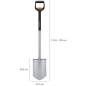 Лопата штыковая FISKARS Xact телескопическая закругленная (1066732) - Фото 11