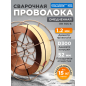 Проволока сварочная 1,2 мм омедненная SOLARIS ER 70S-6 15 кг (WM-ER70S6-12S15)