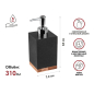 Дозатор для жидкого мыла PERFECTO LINEA Wood Bliss черный (35-720101) - Фото 6