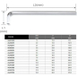 Ключ шестигранный 14х294х70 мм TOPTUL Extra Long (AGAE1429) - Фото 2