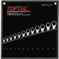 Набор ключей комбинированных 8-19 мм 12 предметов с трещоткой TOPTUL (GPAQ1202) - Фото 5