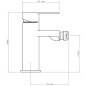 Смеситель для биде D35 серия 210 черный ECONOCE (EC0213BL) - Фото 2