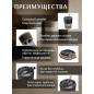 Стакан стеклянный для напитков с трубочкой и капхолдером PERFECTO LINEA Smoke Grey 400 мл (31-400101) - Фото 2