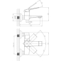 Смеситель для ванны A-FIVE Lily черный (А5-1232) - Фото 3