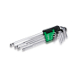 Набор ключей шестигранных 1/16"-3/8" 9 предметов длинных с шариком TOPTUL (GBAL0901)
