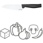 Нож поварской средний FISKARS Hard Edge 14 см (1051749) - Фото 2