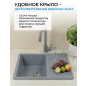 Мойка из искусственного камня AV ENGINEERING Mista серебро (AVE615440SLA) - Фото 12