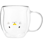 Кружка стеклянная PERFECTO LINEA Funny animals с двойными стенками 280 мл (30-130002) - Фото 2