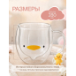 Кружка стеклянная PERFECTO LINEA Funny animals с двойными стенками 280 мл (30-130001) - Фото 3
