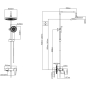 Душевая стойка AV ENGINEERING Win black (AVWIN16-BL165-135) - Фото 2