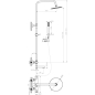 Душевая стойка AV ENGINEERING THS хром (AVTHS2-P42-725A) - Фото 2