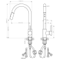 Смеситель для кухни AV ENGINEERING Tro черный (AVTRO1-10698BL) - Фото 9