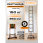 Лестница телескопическая алюминиевая приставная 350 см 8,5 кг STARTUL Black Line (ST9931-035)
