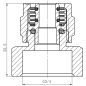 Муфта латунная 16(2.0)х3/4" с внутренней резьбой для трубы PEX AV ENGINEERING (AVE309013) - Фото 2