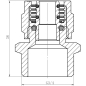 Ниппель латунный 16(2.0)х3/4" с наружной резьбой для труб PEX AV ENGINEERING (AVE309014) - Фото 2