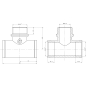 Тройник латунный 3/4" с внутренней резьбой AV ENGINEERING (AVE306010) - Фото 2