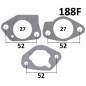Прокладки карбюратора для двигателя 188F (FMS-01224) - Фото 2