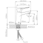 Смеситель для умывальника ECONOCE серия 570 графит (EC0571BL) - Фото 3