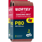 Шлифлента 100x914 мм P80 WORTEX 3 штуки (1325975)