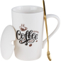 Кружка керамическая с крышкой и ложкой PERFECTO LINEA Coffee Day 350 мл (17-350701) - Фото 2