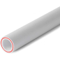 Труба полипропиленовая армированная стекловолокном 25х3,5 PN20 2 метра белая AV engineering (AV22125P83502)