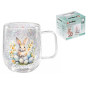 Кружка стеклянная PERFECTO LINEA Easter-1 с двойными стенками 380 мл (30-380263)