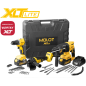 Набор аккумуляторный - шлифмашина угловая MOLOT MCAG 1812, перфоратор  MOLOT CRH 1814, дрель-шуруповерт MOLOT MBD 1825 Li XLT Lite SET (2318139)