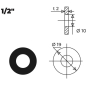 Прокладка резиновая для гибкой подводки 1/2" AV ENGINEERING 50 штук (AVECA-0017) - Фото 2