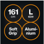 Черенок алюминиевый FISKARS OneClick L 161 см (1080547) - Фото 9