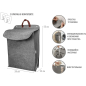 Корзина для белья PERFECTO LINEA 55x39x12 см серая (47-483612) - Фото 3