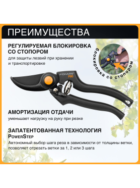 Секатор плоскостной FISKARS (111960)