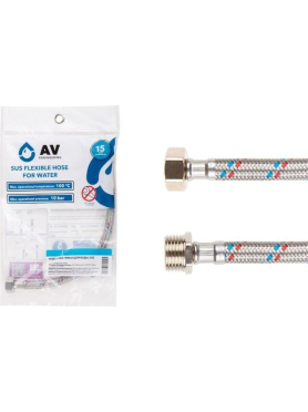 Гибкая подводка для воды гайка 1/2" - штуцер 1/2" AV ENGINEERING 
