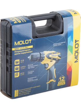 Дрель-шуруповерт аккумуляторная MOLOT MBD 1215 DLI