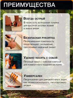 Нож общего назначения FISKARS 