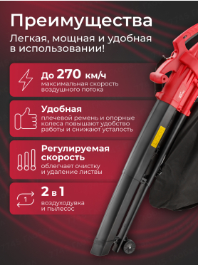 Воздуходувка-пылесос электрическая WORTEX BV 1325 