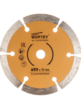 Круг алмазный по керамике 89x10 мм WORTEX HS S100 T 