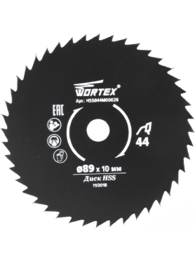 Диск пильный 89x10 мм 44 зуба WORTEX HS S044 M 