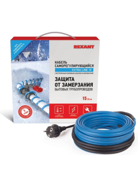 Кабель греющий саморегулирующийся REXANT Extra Line 15MSR-PB