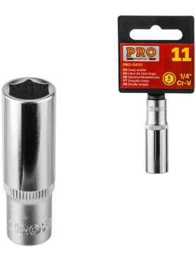 Головка 1/4" 6 граней глубокая PRO STARTUL