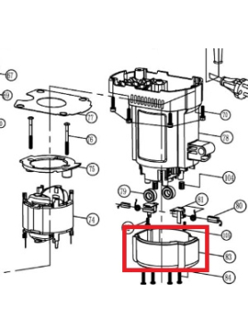 Крышка корпуса для перфоратора BULL BH4001 