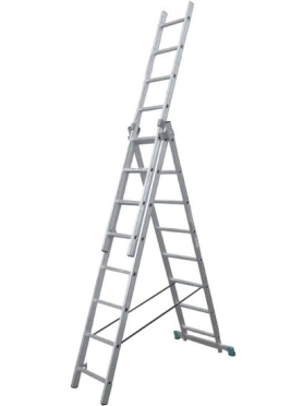 Лестница алюминиевая трехсекционная 474 см STARTUL Pro 