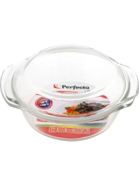 Кастрюля из жаропрочного стекла с крышкой PERFECTO LINEA