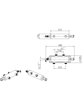 Гидрострелка 1"х4 AV ENGINEERING 
