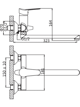 Смеситель для ванны AV ENGINEERING AVLAW7-A589 