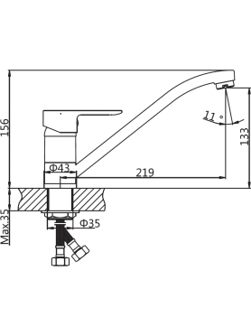 Смеситель для кухни AV ENGINEERING AVLOR4-A359 