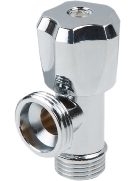 Кран вентильный 1/2"х3/4" для стиральной машины хром AV ENGINEERING 