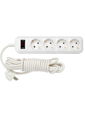 Удлинитель 3,5 м 4 розетки 2,5 кВт с заземлением и выключателем BYLECTRICA 