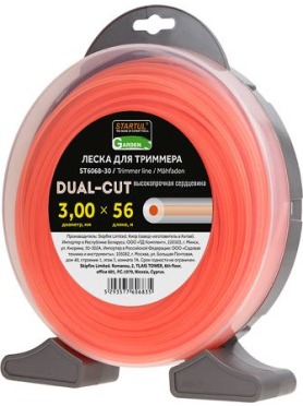 Леска для триммера d 3 мм STARTUL Garden Dual-cut